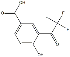 4-hydroxy-3-(trifluoroacetyl)benzoic acid Structure