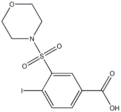 4-iodo-3-(morpholin-4-ylsulfonyl)benzoic acid Structure