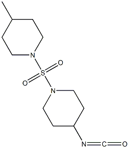 4-isocyanato-1-[(4-methylpiperidine-1-)sulfonyl]piperidine Structure