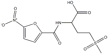 4-methanesulfonyl-2-[(5-nitrofuran-2-yl)formamido]butanoic acid Structure