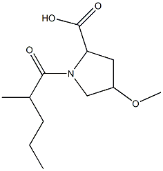 4-methoxy-1-(2-methylpentanoyl)pyrrolidine-2-carboxylic acid 구조식 이미지