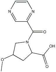 4-methoxy-1-(pyrazin-2-ylcarbonyl)pyrrolidine-2-carboxylic acid 구조식 이미지