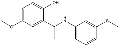 4-methoxy-2-(1-{[3-(methylsulfanyl)phenyl]amino}ethyl)phenol Structure