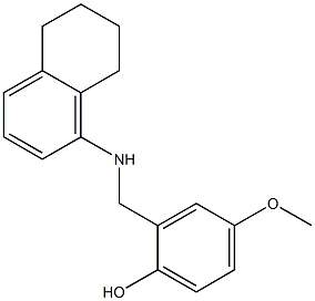 4-methoxy-2-[(5,6,7,8-tetrahydronaphthalen-1-ylamino)methyl]phenol 구조식 이미지