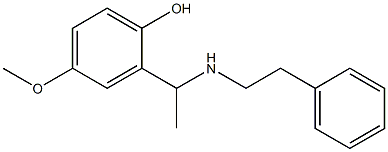 4-methoxy-2-{1-[(2-phenylethyl)amino]ethyl}phenol Structure