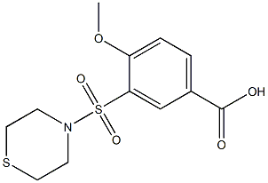 4-methoxy-3-(thiomorpholine-4-sulfonyl)benzoic acid 구조식 이미지