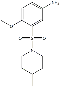 4-methoxy-3-[(4-methylpiperidine-1-)sulfonyl]aniline 구조식 이미지
