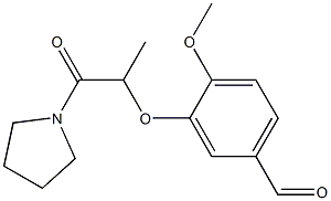 4-methoxy-3-{[1-oxo-1-(pyrrolidin-1-yl)propan-2-yl]oxy}benzaldehyde Structure