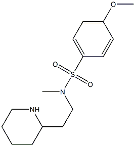 4-methoxy-N-methyl-N-[2-(piperidin-2-yl)ethyl]benzene-1-sulfonamide 구조식 이미지