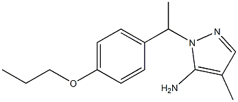 4-methyl-1-[1-(4-propoxyphenyl)ethyl]-1H-pyrazol-5-amine Structure