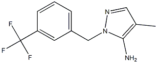4-methyl-1-{[3-(trifluoromethyl)phenyl]methyl}-1H-pyrazol-5-amine Structure