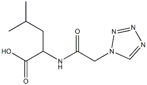 4-methyl-2-[(1H-tetrazol-1-ylacetyl)amino]pentanoic acid 구조식 이미지