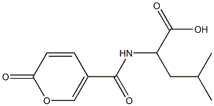 4-methyl-2-{[(2-oxo-2H-pyran-5-yl)carbonyl]amino}pentanoic acid Structure