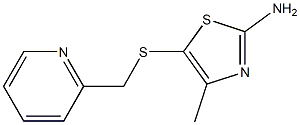 4-methyl-5-[(pyridin-2-ylmethyl)thio]-1,3-thiazol-2-amine Structure