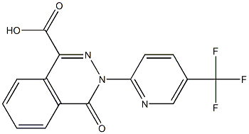 4-oxo-3-[5-(trifluoromethyl)pyridin-2-yl]-3,4-dihydrophthalazine-1-carboxylic acid 구조식 이미지