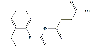 4-oxo-4-({[2-(propan-2-yl)phenyl]carbamoyl}amino)butanoic acid 구조식 이미지