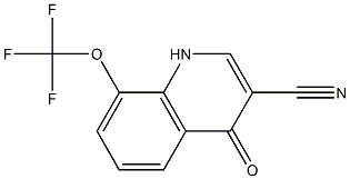 4-oxo-8-(trifluoromethoxy)-1,4-dihydroquinoline-3-carbonitrile 구조식 이미지