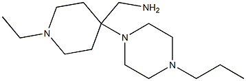 4-piperidinemethanamine, 1-ethyl-4-(4-propyl-1-piperazinyl)- Structure