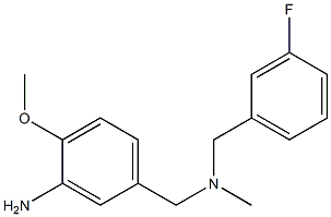 5-({[(3-fluorophenyl)methyl](methyl)amino}methyl)-2-methoxyaniline 구조식 이미지