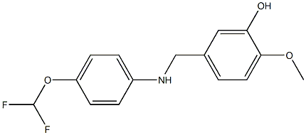 5-({[4-(difluoromethoxy)phenyl]amino}methyl)-2-methoxyphenol 구조식 이미지