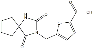 5-({2,4-dioxo-1,3-diazaspiro[4.4]nonan-3-yl}methyl)furan-2-carboxylic acid Structure