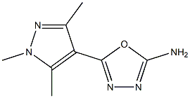 5-(1,3,5-trimethyl-1H-pyrazol-4-yl)-1,3,4-oxadiazol-2-amine Structure