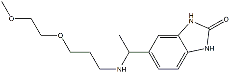 5-(1-{[3-(2-methoxyethoxy)propyl]amino}ethyl)-2,3-dihydro-1H-1,3-benzodiazol-2-one 구조식 이미지