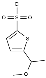 5-(1-methoxyethyl)thiophene-2-sulfonyl chloride 구조식 이미지