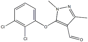 5-(2,3-dichlorophenoxy)-1,3-dimethyl-1H-pyrazole-4-carbaldehyde Structure