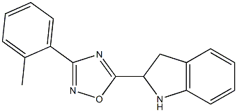 5-(2,3-dihydro-1H-indol-2-yl)-3-(2-methylphenyl)-1,2,4-oxadiazole Structure