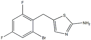 5-(2-bromo-4,6-difluorobenzyl)-1,3-thiazol-2-amine Structure