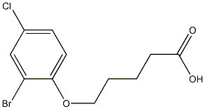 5-(2-bromo-4-chlorophenoxy)pentanoic acid 구조식 이미지