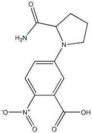 5-(2-carbamoylpyrrolidin-1-yl)-2-nitrobenzoic acid 구조식 이미지