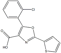 5-(2-chlorophenyl)-2-(thiophen-2-yl)-1,3-oxazole-4-carboxylic acid Structure