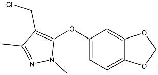 5-(2H-1,3-benzodioxol-5-yloxy)-4-(chloromethyl)-1,3-dimethyl-1H-pyrazole Structure