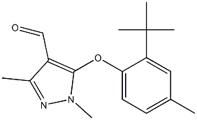 5-(2-tert-butyl-4-methylphenoxy)-1,3-dimethyl-1H-pyrazole-4-carbaldehyde Structure