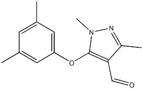 5-(3,5-dimethylphenoxy)-1,3-dimethyl-1H-pyrazole-4-carbaldehyde 구조식 이미지