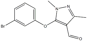5-(3-bromophenoxy)-1,3-dimethyl-1H-pyrazole-4-carbaldehyde 구조식 이미지