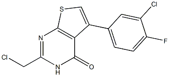 5-(3-chloro-4-fluorophenyl)-2-(chloromethyl)-3H,4H-thieno[2,3-d]pyrimidin-4-one 구조식 이미지