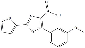 5-(3-methoxyphenyl)-2-(thiophen-2-yl)-1,3-oxazole-4-carboxylic acid Structure