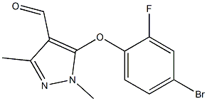 5-(4-bromo-2-fluorophenoxy)-1,3-dimethyl-1H-pyrazole-4-carbaldehyde 구조식 이미지