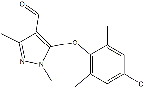 5-(4-chloro-2,6-dimethylphenoxy)-1,3-dimethyl-1H-pyrazole-4-carbaldehyde 구조식 이미지