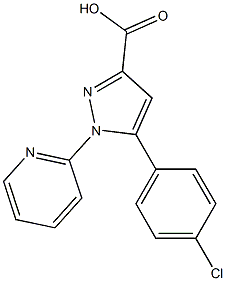 5-(4-chlorophenyl)-1-(pyridin-2-yl)-1H-pyrazole-3-carboxylic acid Structure
