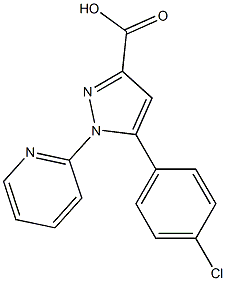 5-(4-chlorophenyl)-1-(pyridin-2-yl)-1H-pyrazole-3-carboxylic acid 구조식 이미지