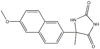 5-(6-methoxynaphthalen-2-yl)-5-methylimidazolidine-2,4-dione 구조식 이미지