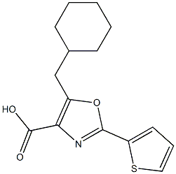 5-(cyclohexylmethyl)-2-(thiophen-2-yl)-1,3-oxazole-4-carboxylic acid Structure