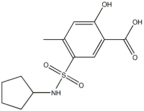 5-(cyclopentylsulfamoyl)-2-hydroxy-4-methylbenzoic acid 구조식 이미지
