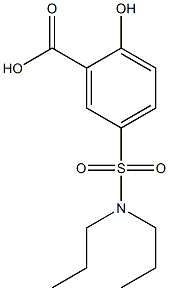 5-(dipropylsulfamoyl)-2-hydroxybenzoic acid Structure