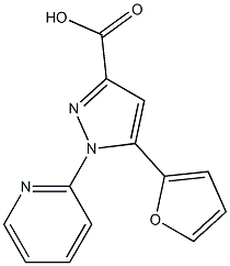 5-(furan-2-yl)-1-(pyridin-2-yl)-1H-pyrazole-3-carboxylic acid Structure