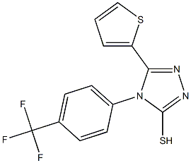 5-(thiophen-2-yl)-4-[4-(trifluoromethyl)phenyl]-4H-1,2,4-triazole-3-thiol Structure